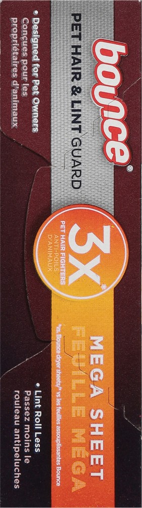 slide 3 of 6, Bounce® Pet Hair & Lint Guard MegaSheets Dryer Sheets - Fresh Scent, 30 ct