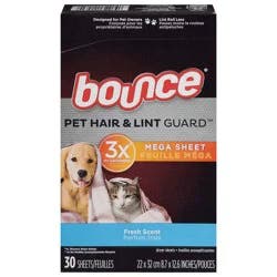 Bounce® Pet Hair & Lint Guard MegaSheets Dryer Sheets - Fresh Scent