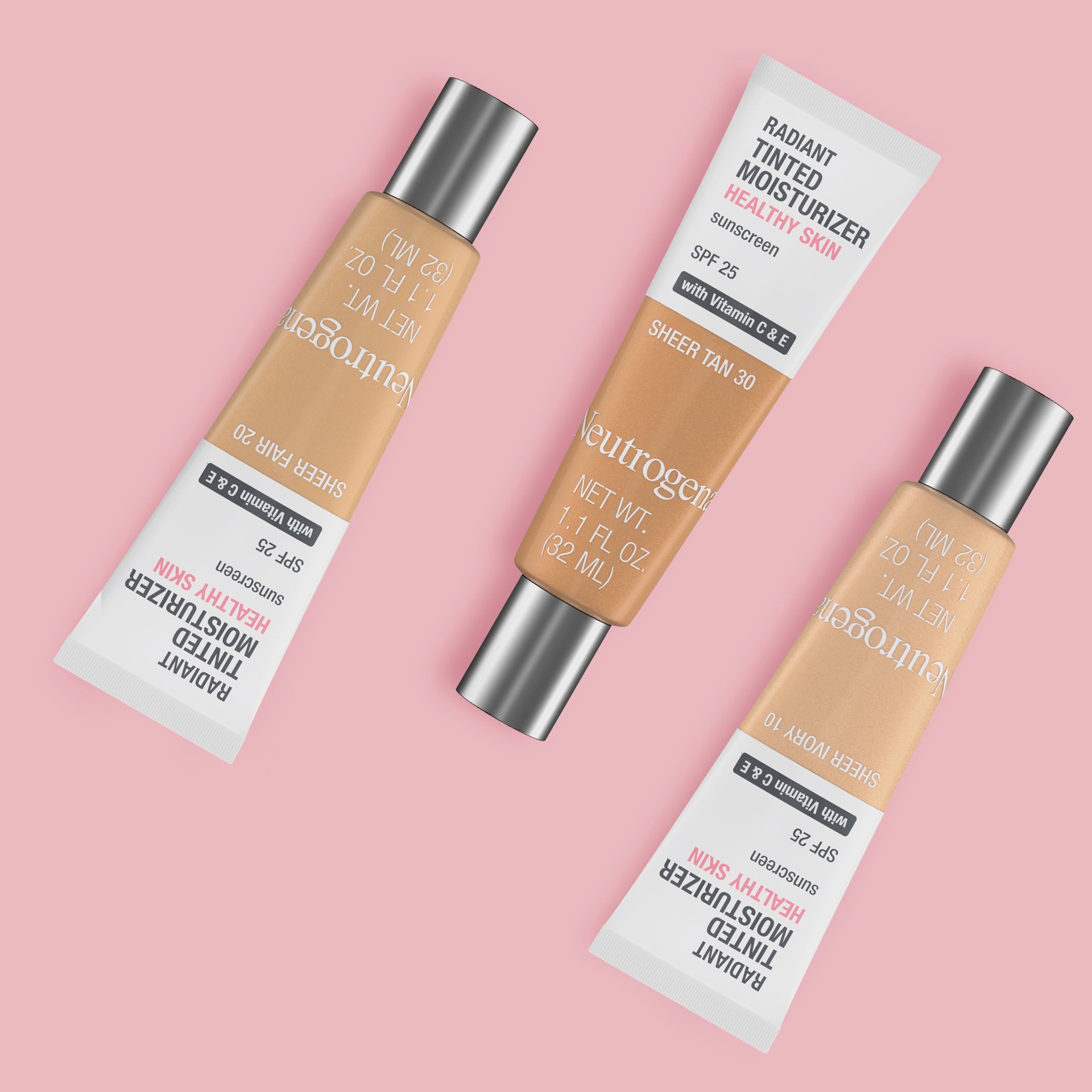 slide 5 of 9, Neutrogena Healthy Skin Radiant Tinted Moisturizer Broad Spectrum SPF 30, Sheer Fair 20, 1.1 Fl. Oz, 1.10 fl oz
