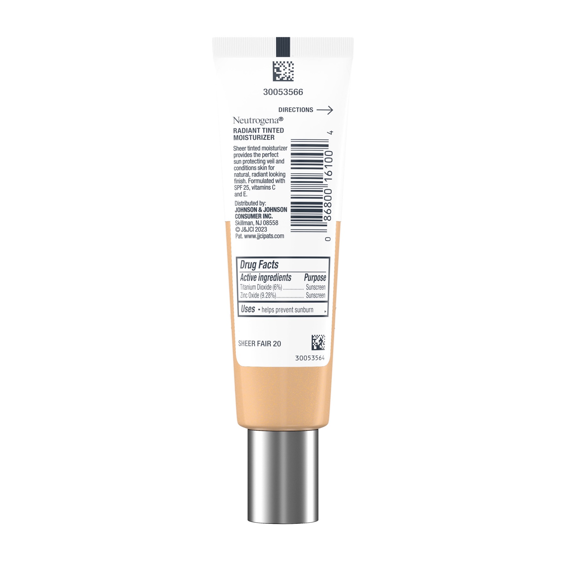 slide 7 of 9, Neutrogena Healthy Skin Radiant Tinted Moisturizer Broad Spectrum SPF 30, Sheer Fair 20, 1.1 Fl. Oz, 1.10 fl oz