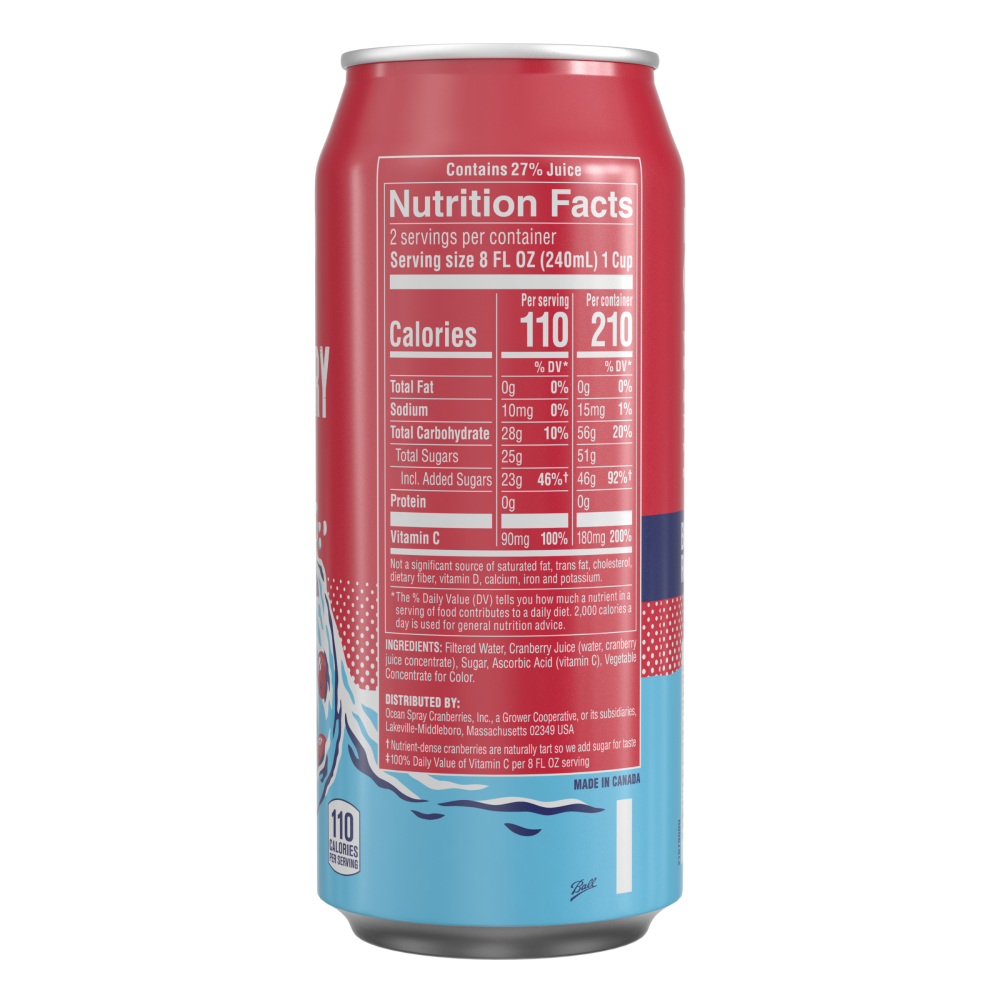 slide 2 of 4, Ocean Spray® Original Cranberry Juice Cocktail Can, 16 fl oz