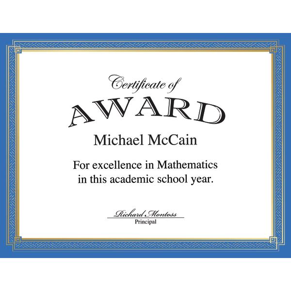 slide 3 of 3, Geographics Tree Free Certificates, 8-1/2"" X 11"", Elegant Blue, Pack Of 15 Certificates, 15 ct