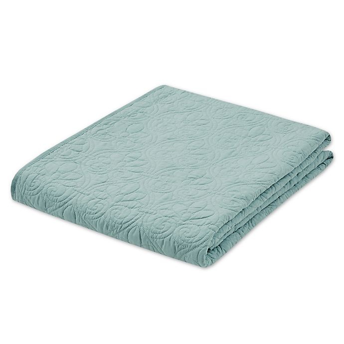 slide 1 of 5, Madison Park Quebec Throw Blanket - Seafoam, 1 ct