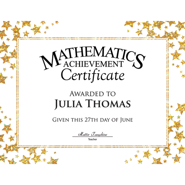 slide 2 of 3, Geographics Foil Certificates, 8-1/2"" X 11"", Gold Star, Pack Of 25 Certificates, 25 ct