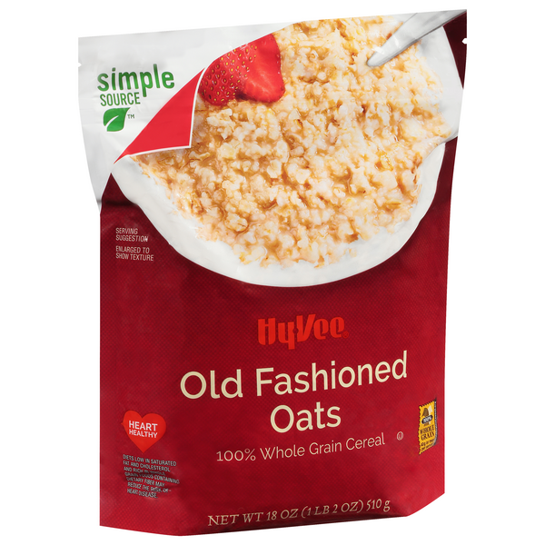 slide 1 of 1, Hy-Vee Oats, Old Fashioned, 18 oz