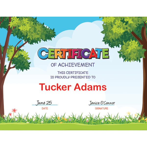 slide 3 of 3, Geographics Tree Free Certificates, 8-1/2"" X 11"", Outside Scene, Pack Of 15 Certificates, 15 ct