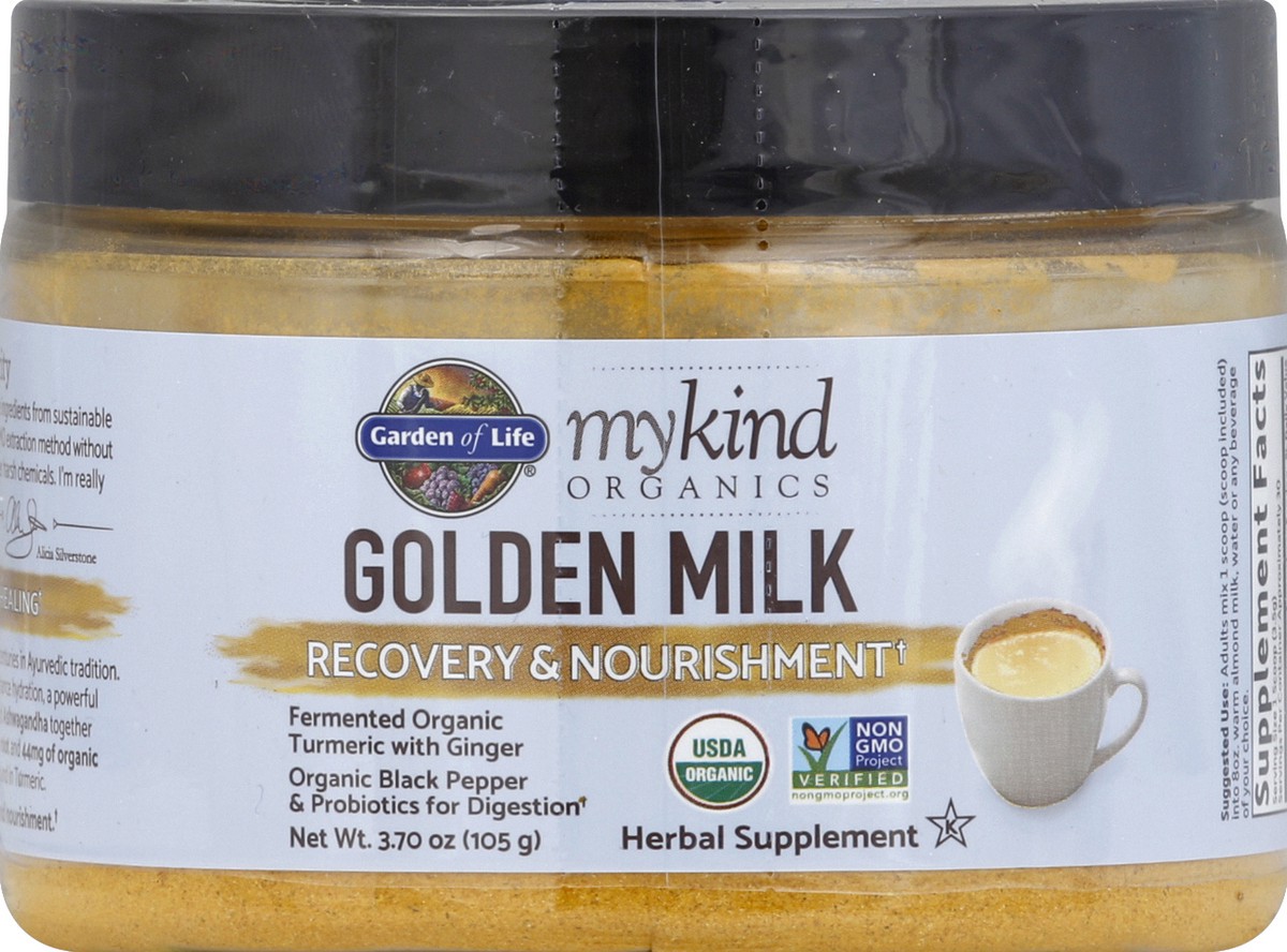 slide 1 of 3, Garden of Life My Kind Organics Golden Milk Powder, 3.7 oz