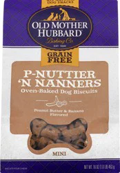 Old Mother Hubbard Baking Grain Free Mini P-Nuttier 'N Nanners Dog Biscuits 16 oz