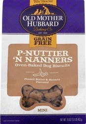 Old Mother Hubbard Baking Grain Free Mini P-Nuttier 'N Nanners Dog Biscuits 16 oz