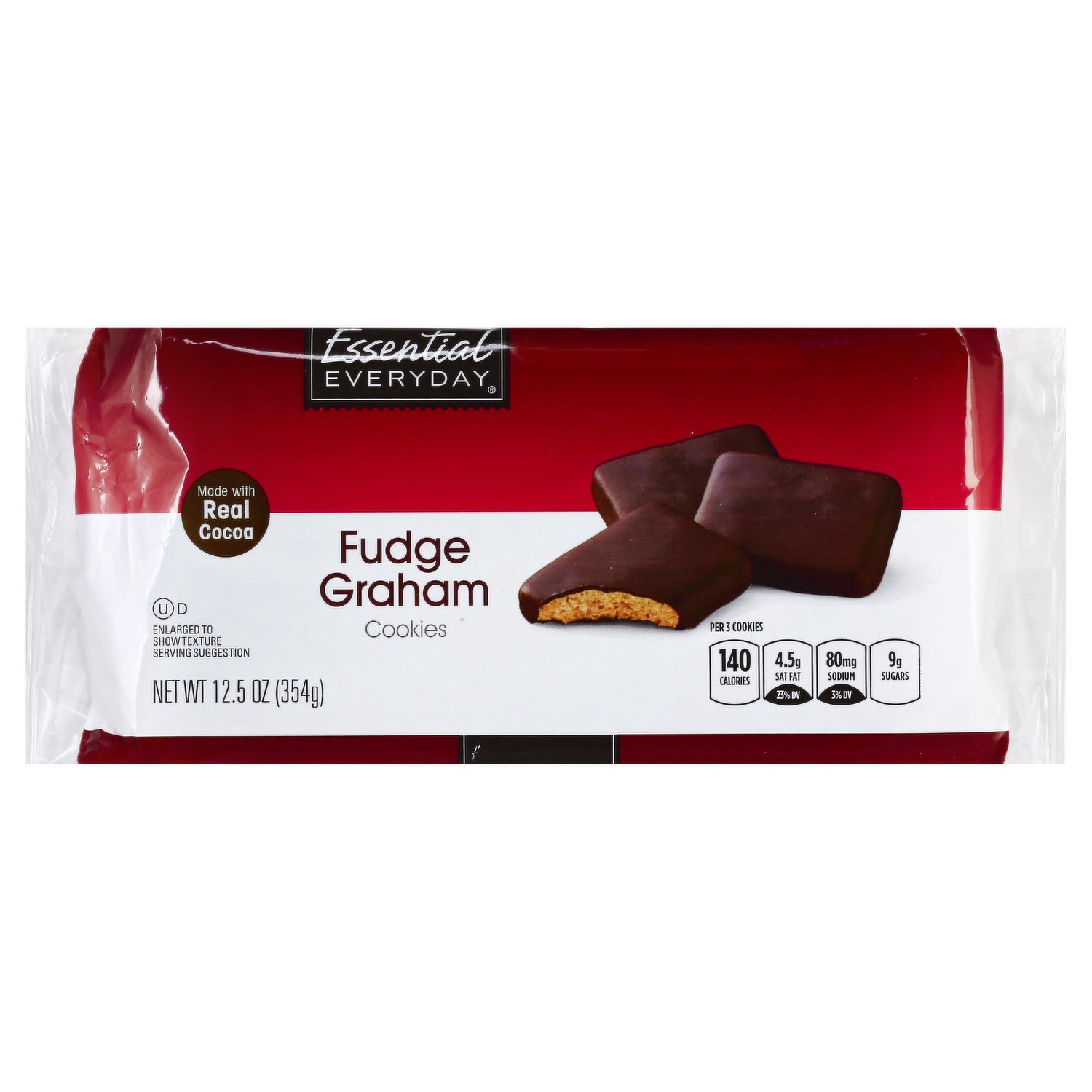 slide 1 of 1, Essential Everyday Fudge Covered Graham, 12.5 oz