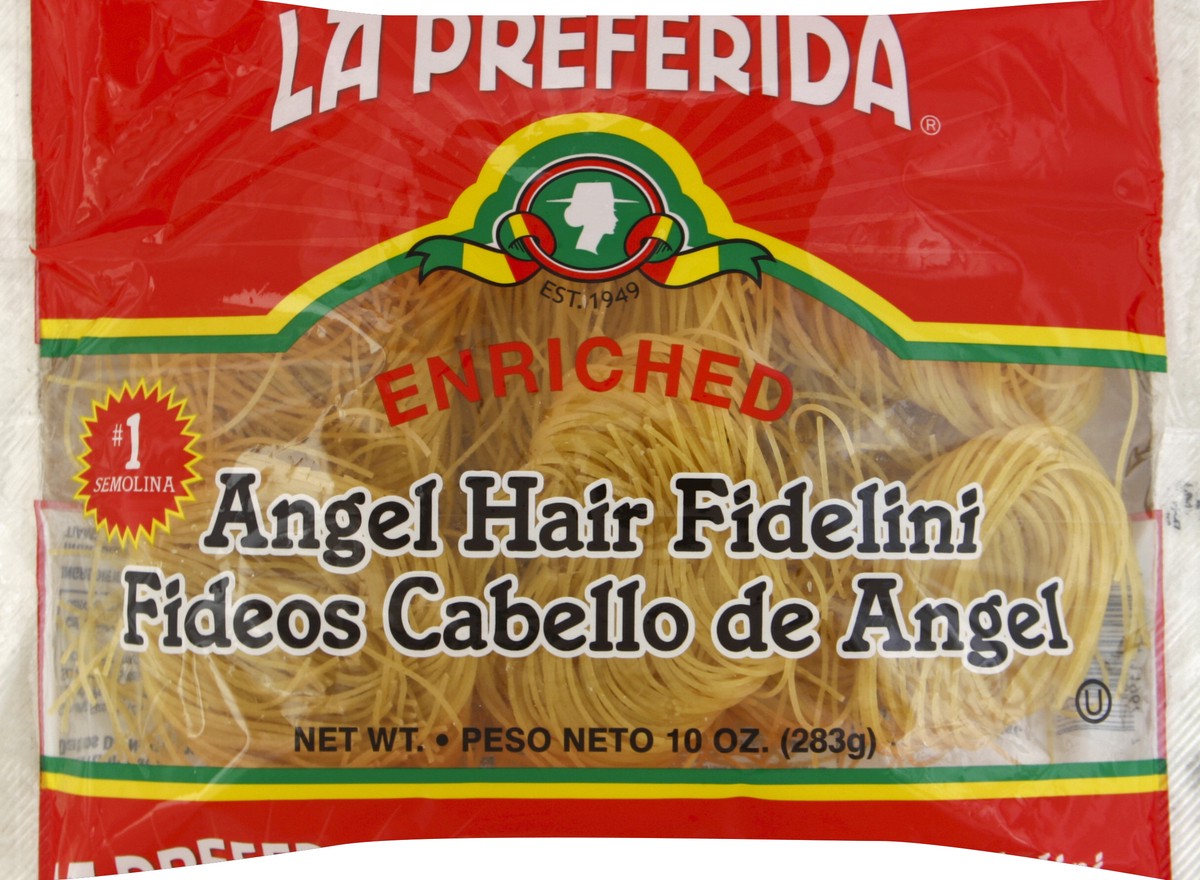 slide 5 of 5, La Preferida Angel Hair Fidelini, 10 oz