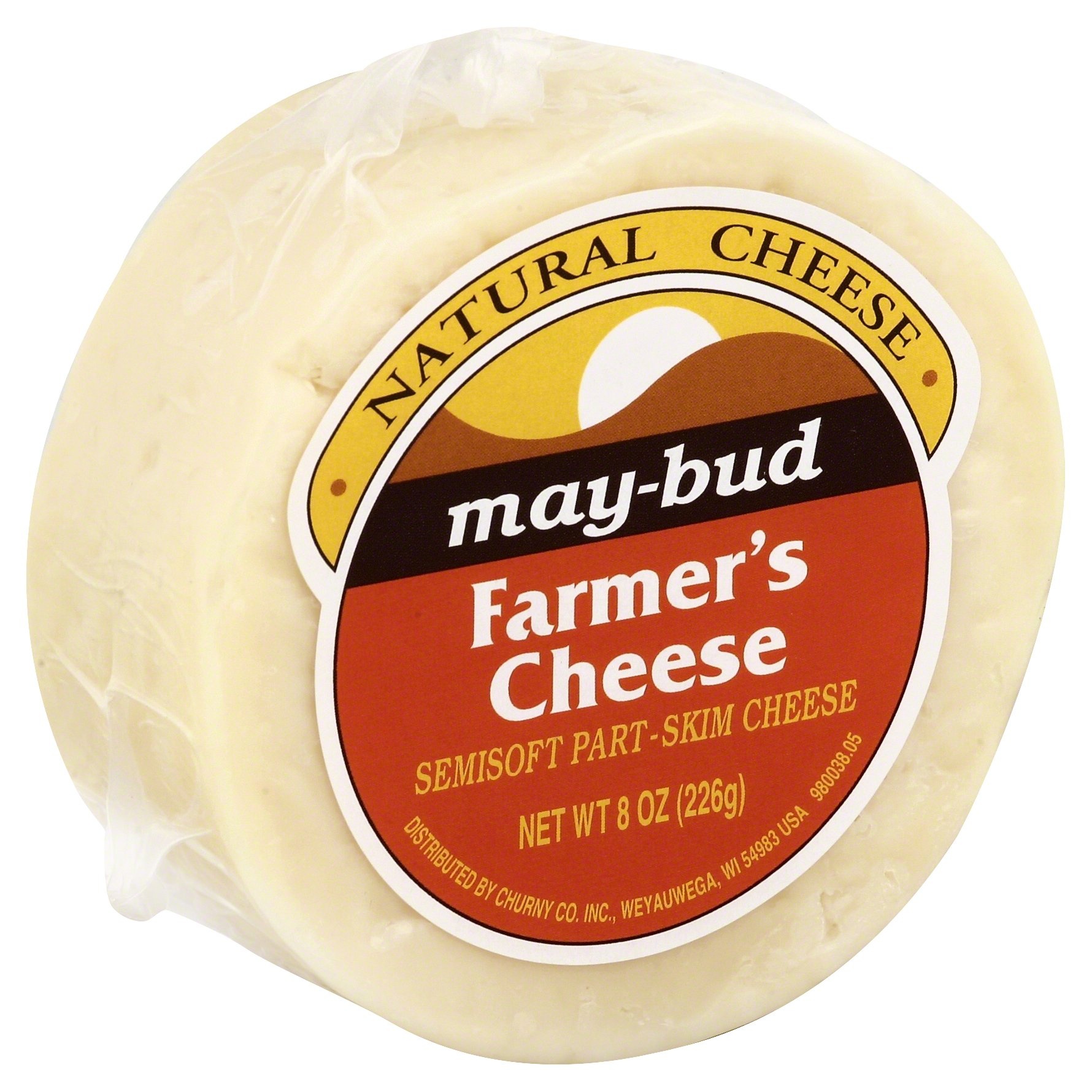 slide 1 of 1, May-Bud Cheese, Semisoft Part Skim, Farmer's, 8 oz