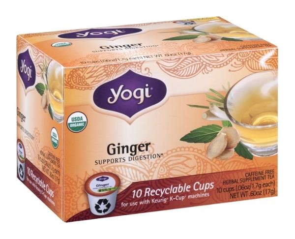 slide 1 of 1, Yogi Organic Ginger Tea, 10 ct