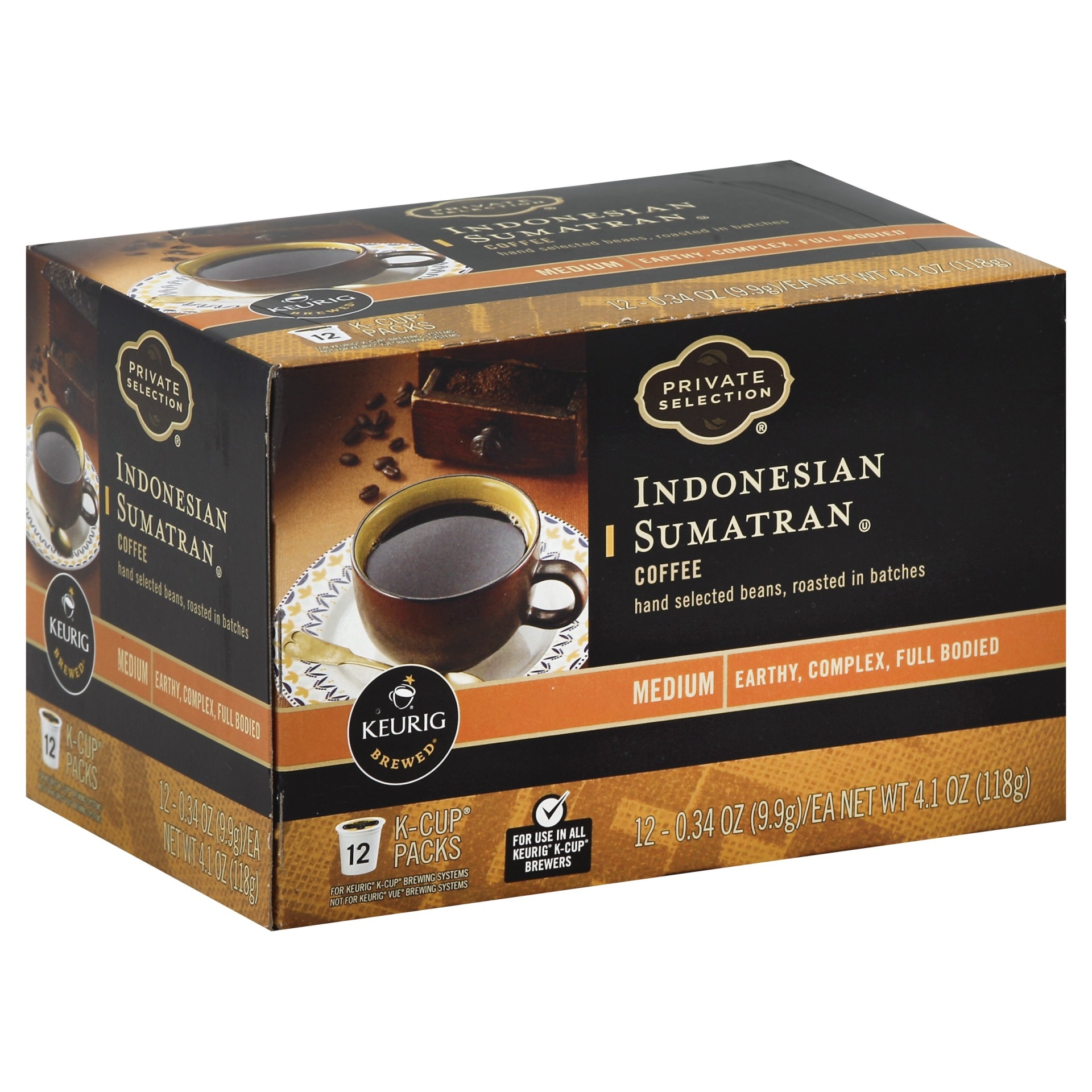 slide 1 of 1, Private Selection Indonesian Sumatran Coffee Kcup Pods, 12 ct