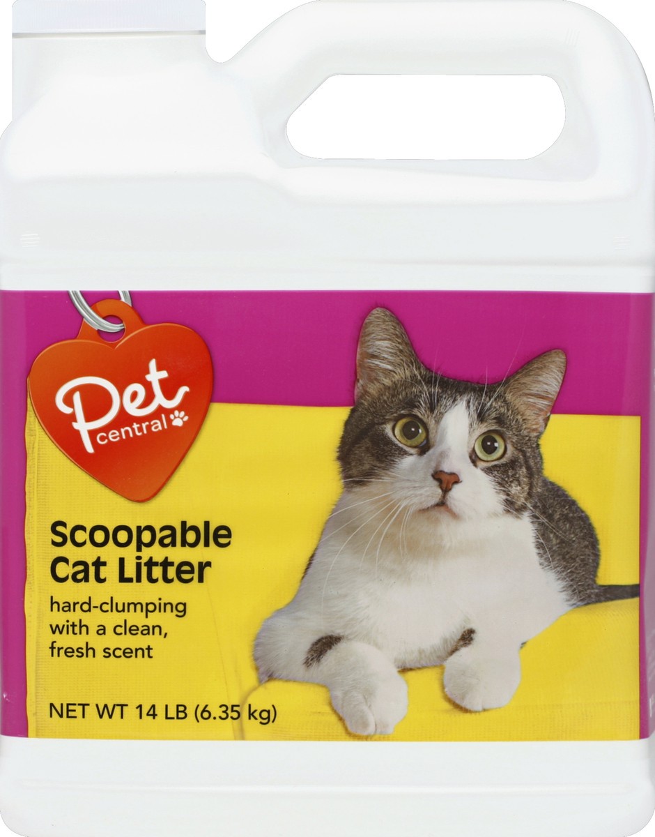 slide 2 of 4, Pet Central Scoopable Cat Litter, Hard-Clumping with A Clean Fresh Scent, 14 lb