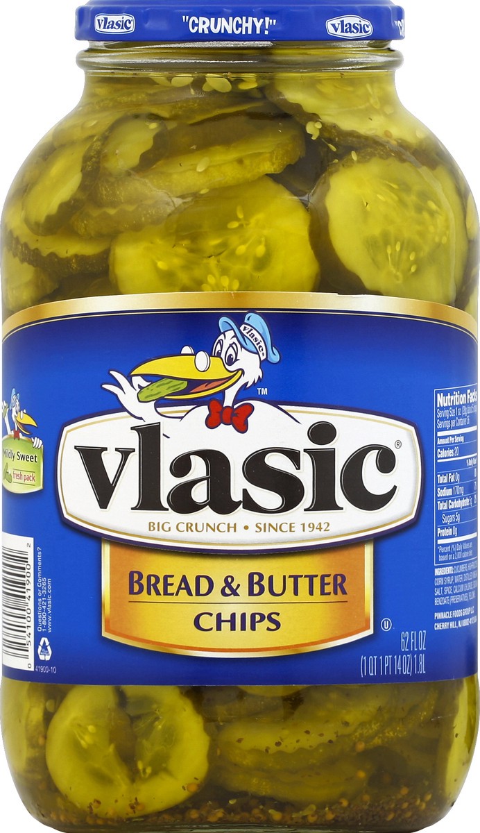 slide 1 of 3, Vlasic Bread and Butter Chips 62 oz, 62 fl oz