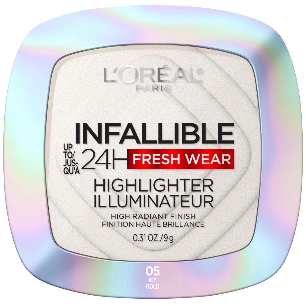 slide 1 of 1, L'Oreal Paris Infallible Highlighter, Icy Gold, 0.31 oz