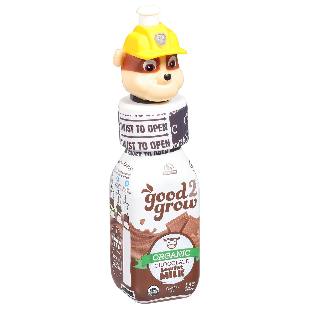 slide 6 of 9, good2grow Lowfat Organic Chocolate Milk 8 fl oz, 8 fl oz