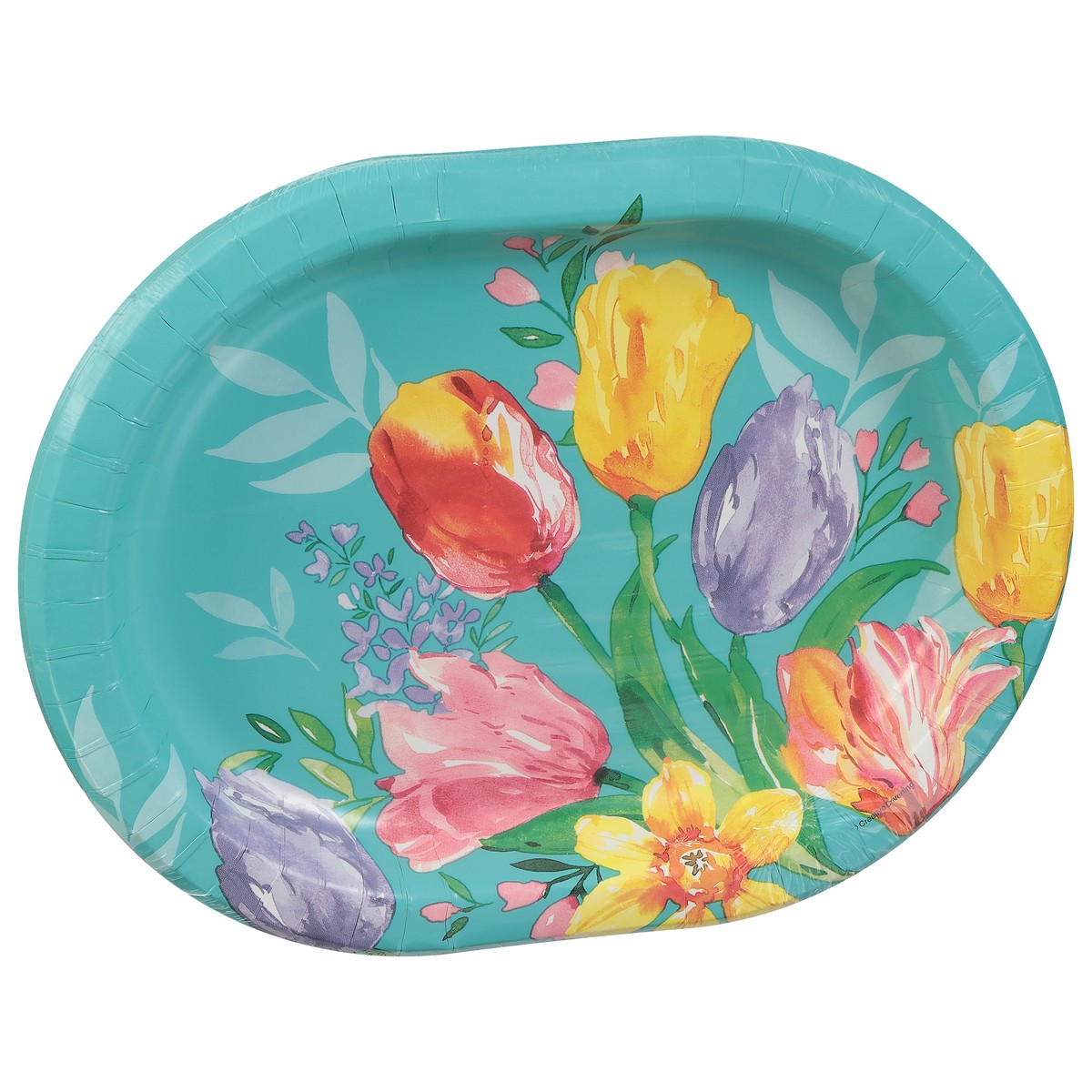 slide 4 of 4, Creative Converting Ovl Platr Beautfl Blm, 8 ct