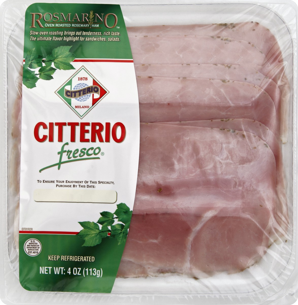 slide 3 of 4, Citterio Ham 4 oz, 4 oz