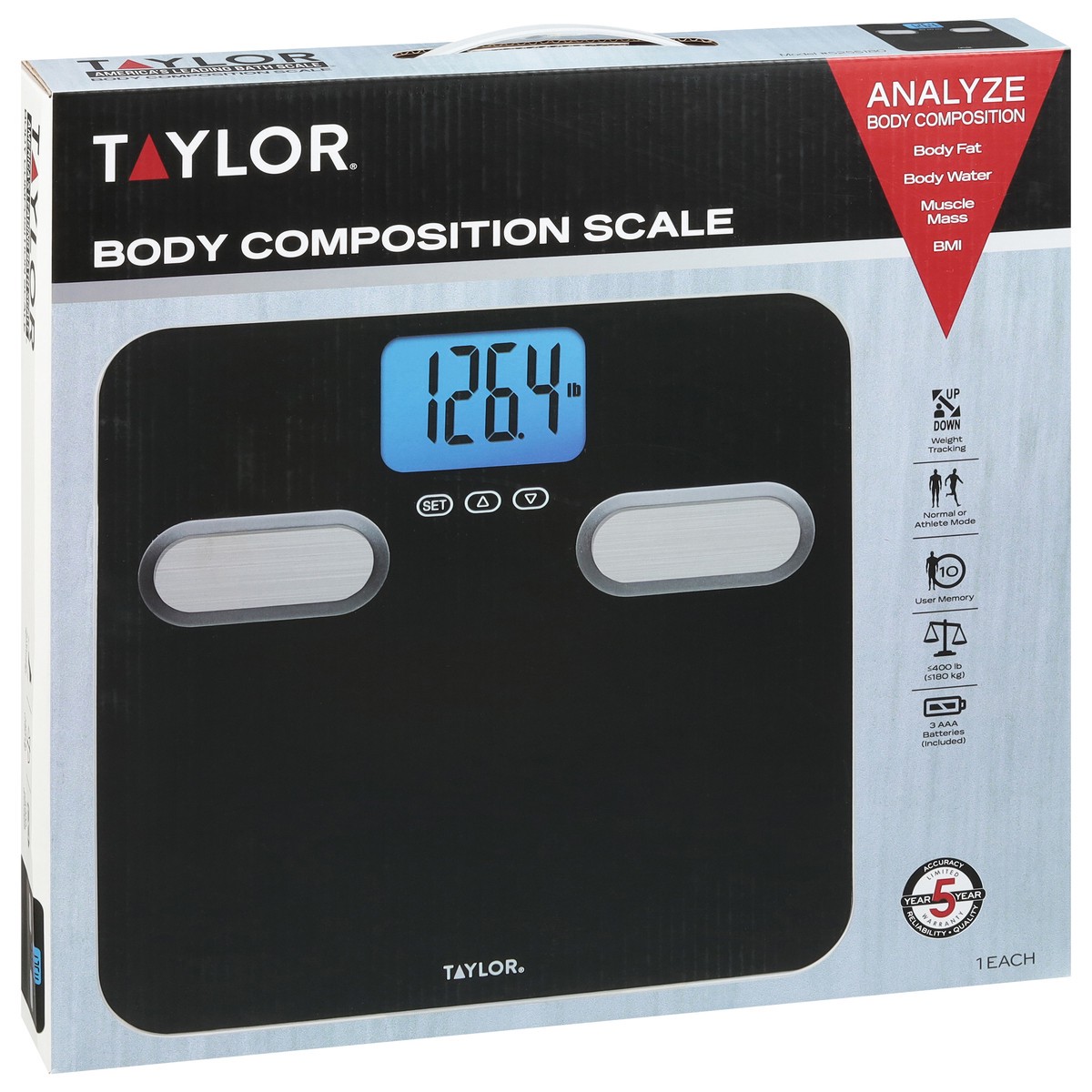 slide 8 of 12, Taylor Scale - Black, 1 ct