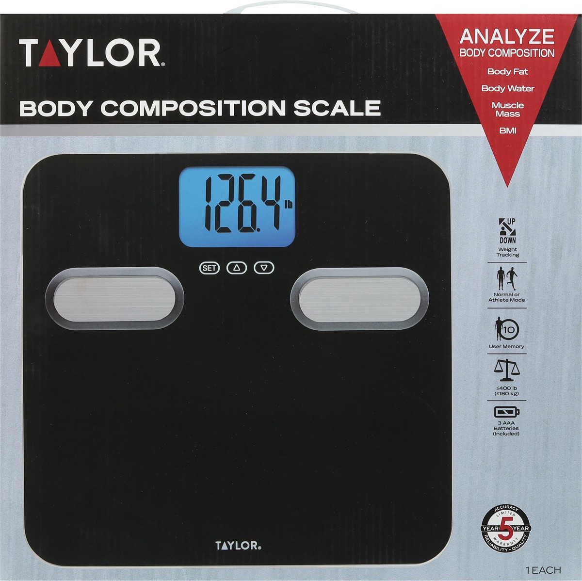 slide 4 of 12, Taylor Scale - Black, 1 ct