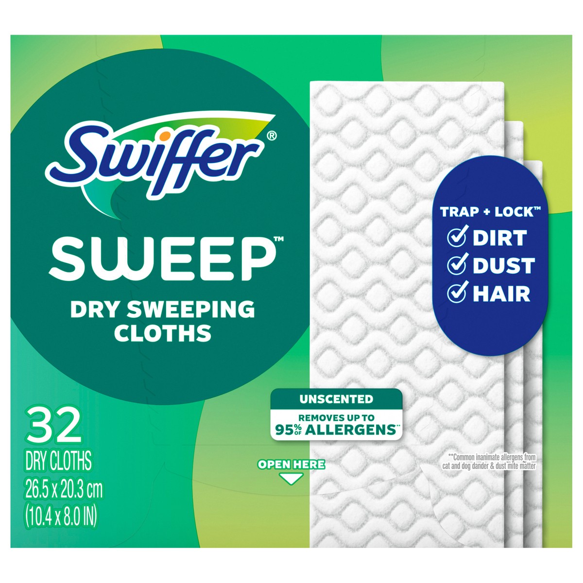 slide 1 of 4, Swiffer Sweep + Mop, Dry Pads Refill, Floor Cleaner, Cleaning Cloths, Unscented, 32ct, 32 ct