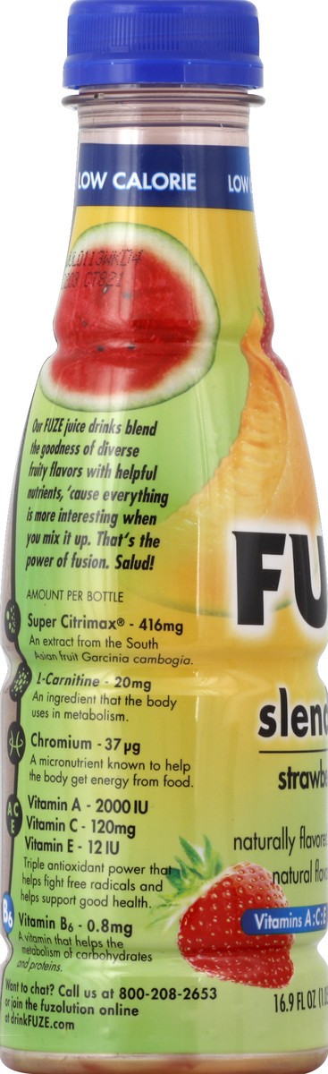 slide 3 of 4, Fuze Slenderize Strawberry Melon Flavored Beverage, 16.9 oz