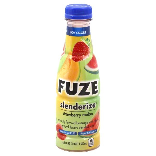 slide 1 of 1, Fuze Slenderize Strawberry Melon Flavored Beverage, 16.9 oz