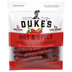Duke's Pork Hot & Spicy Smoked Shorty Sausages, 7g Protein Per Serving, 5 oz.