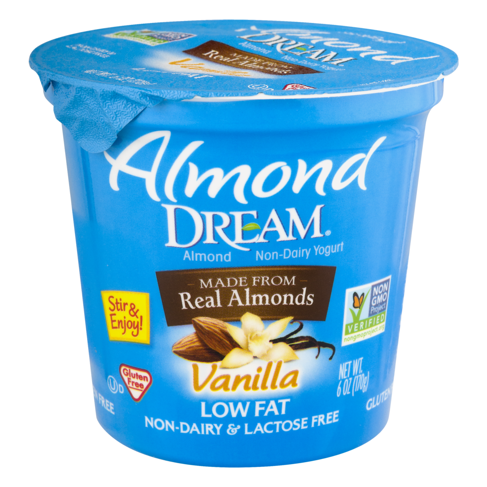 slide 1 of 3, Almond Dream Non-Dairy Low Fat Vanilla Yogurt, 6 oz