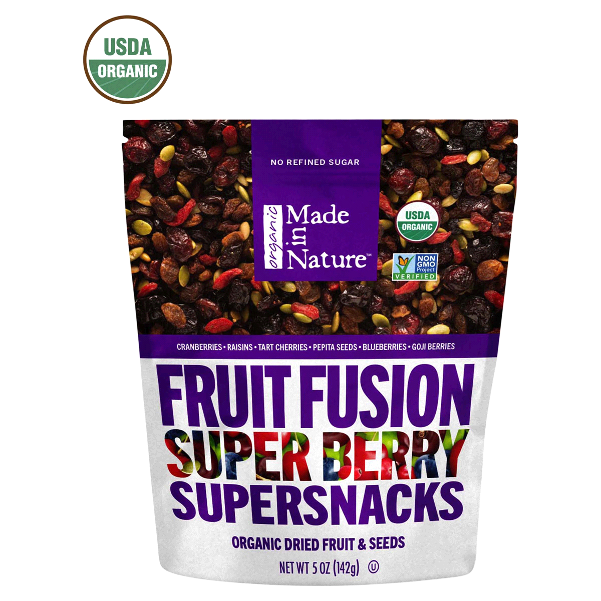 slide 1 of 1, Made in Nature Organic Supersnacks Fruit Fusion Superberry Blast, 4 oz