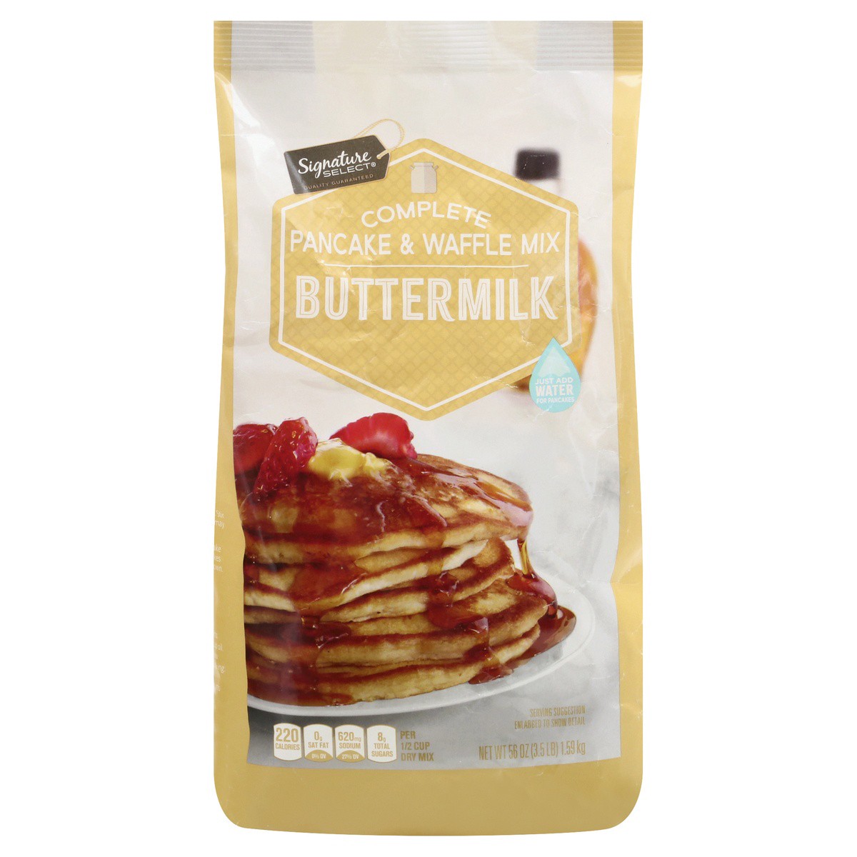 slide 1 of 9, Signature Select Complete Buttermilk Pancake & Waffle Mix 56 oz, 56 oz