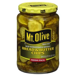 Mt. Olive Old Fashion Sweet Bread & Butter Pickle Chips - 24 fl oz