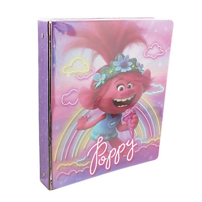 slide 1 of 1, Trolls Vinyl Binder, 1 in