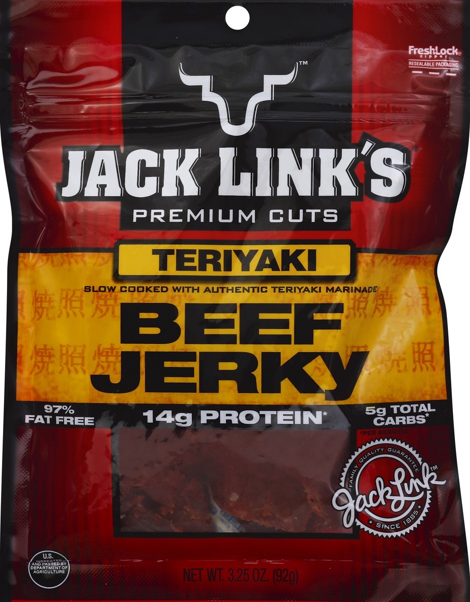 slide 3 of 3, Jack Link's Beef Jerky, Teriyaki, 3.25 oz