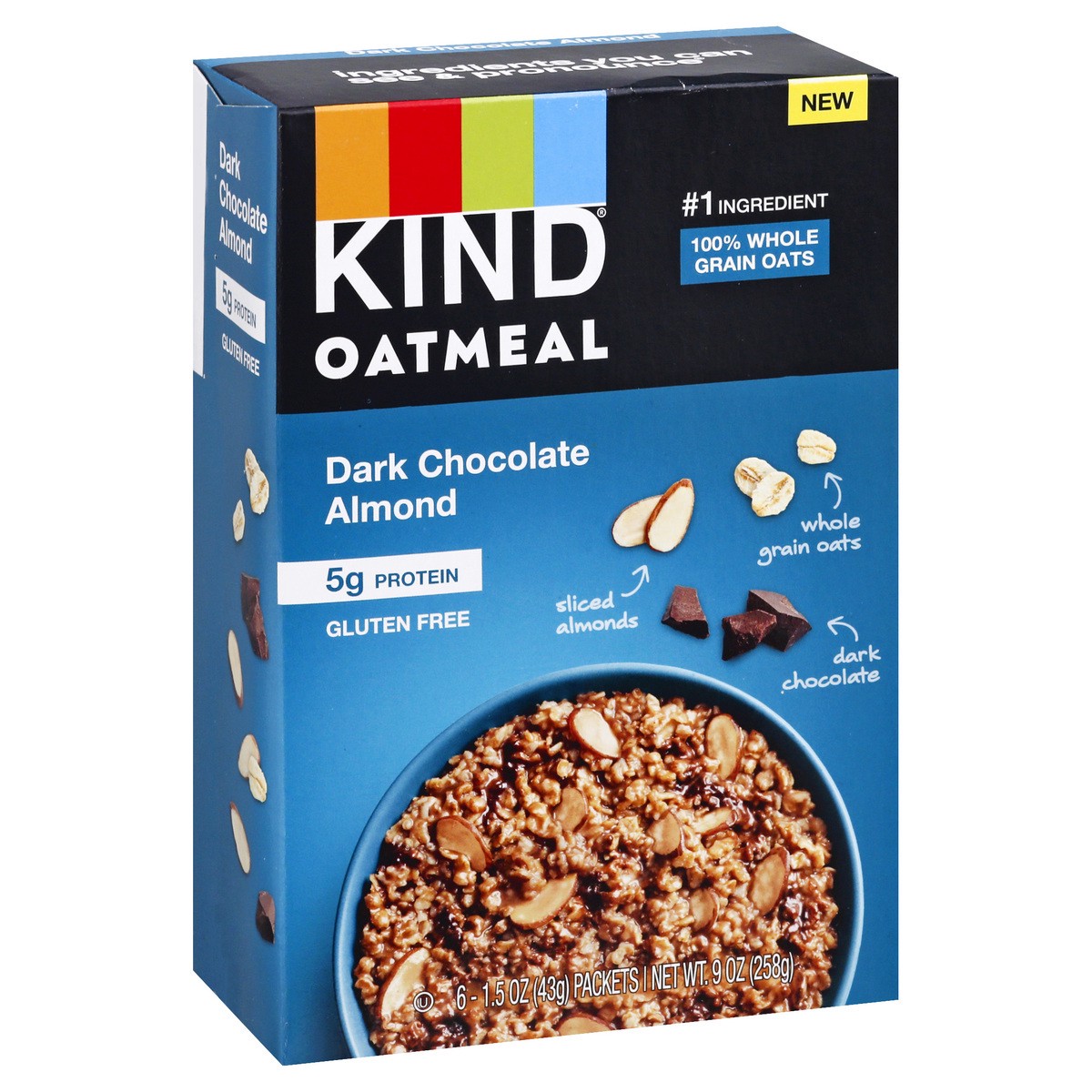 slide 2 of 9, Kind Dark Choc Almnd Oatmeal Cereal, 9.1 oz