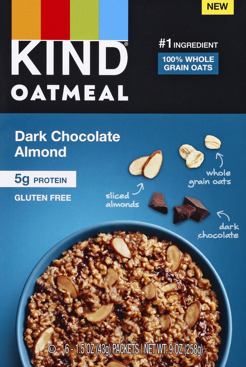 slide 6 of 9, Kind Dark Choc Almnd Oatmeal Cereal, 9.1 oz