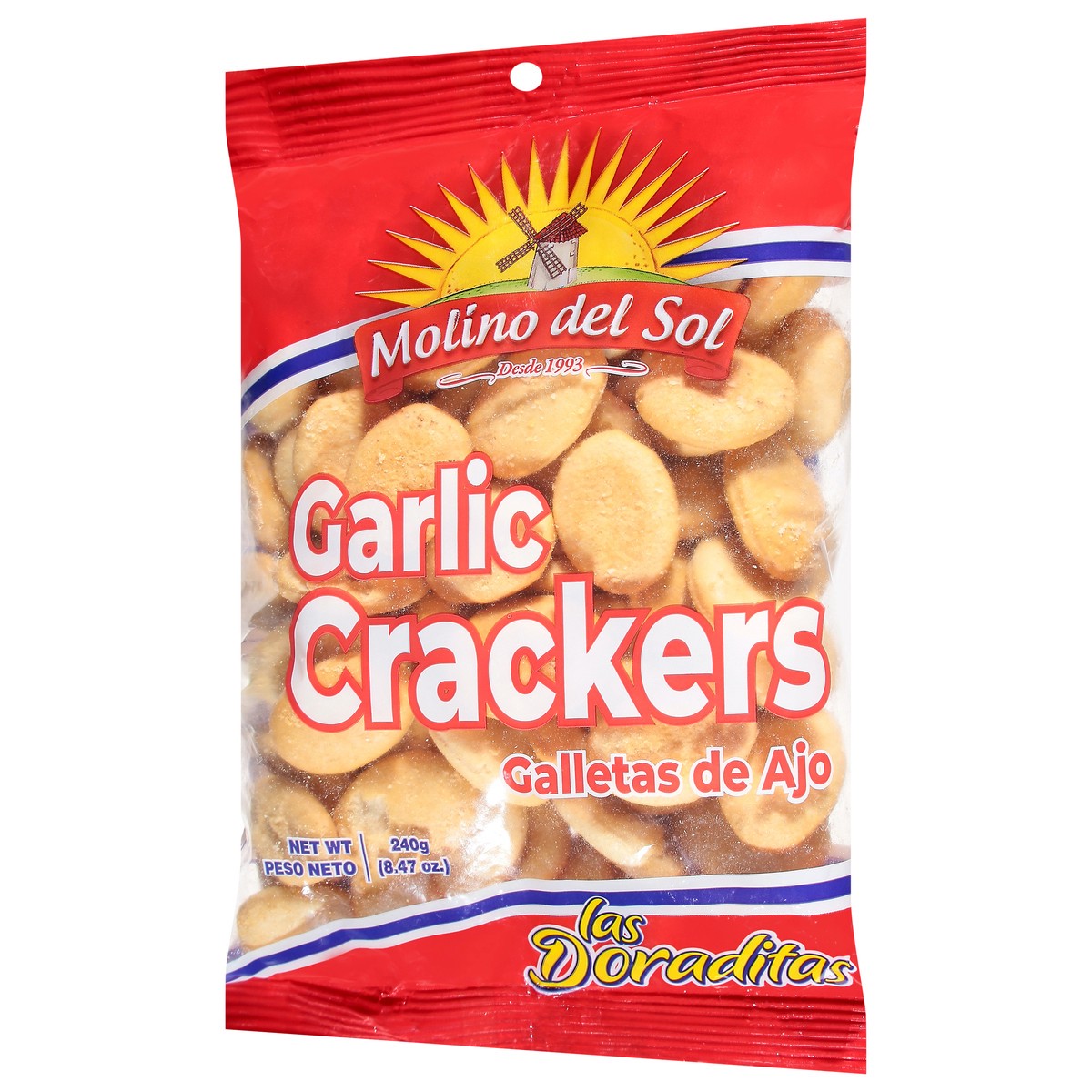 slide 4 of 4, Molino Del Sol Molino D Sol Garlic Cracker, 8.347 oz