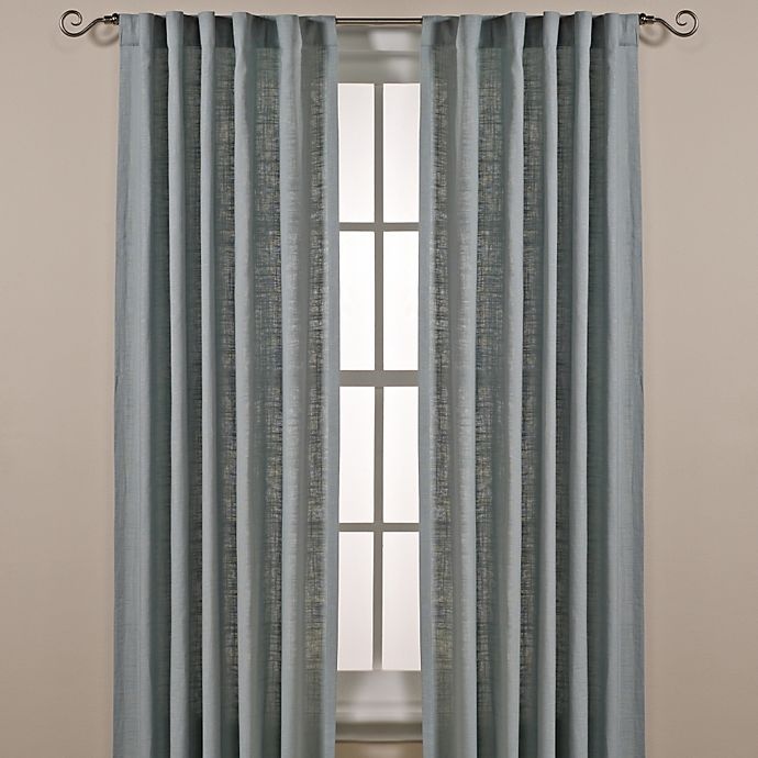 slide 1 of 1, Cambria Malta Rod Pocket/Back Tab Window Curtain Panel - Seaside, 95 in