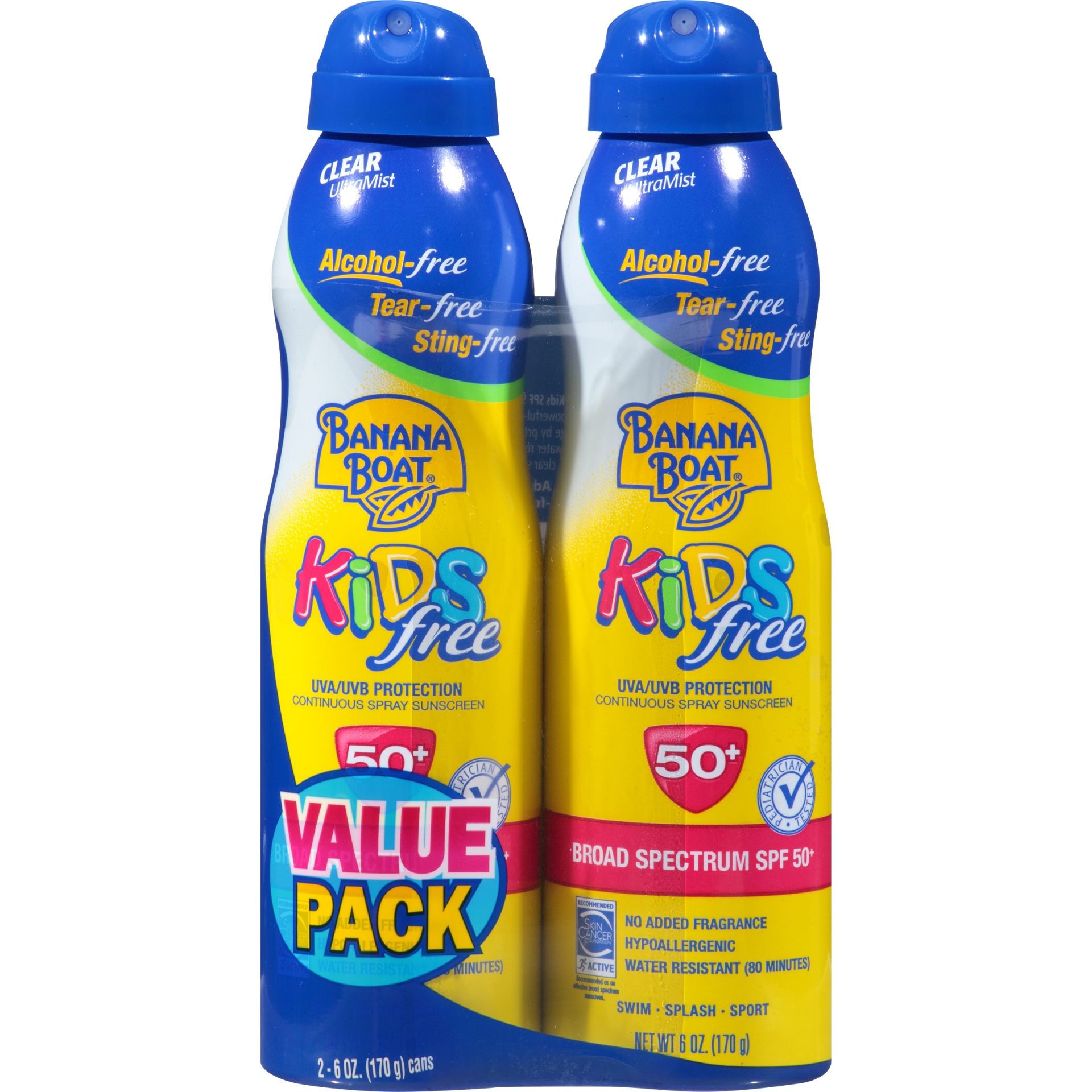 slide 1 of 2, Banana Boat For Kids Sunscreen Spray - SPF 50+, 6 oz