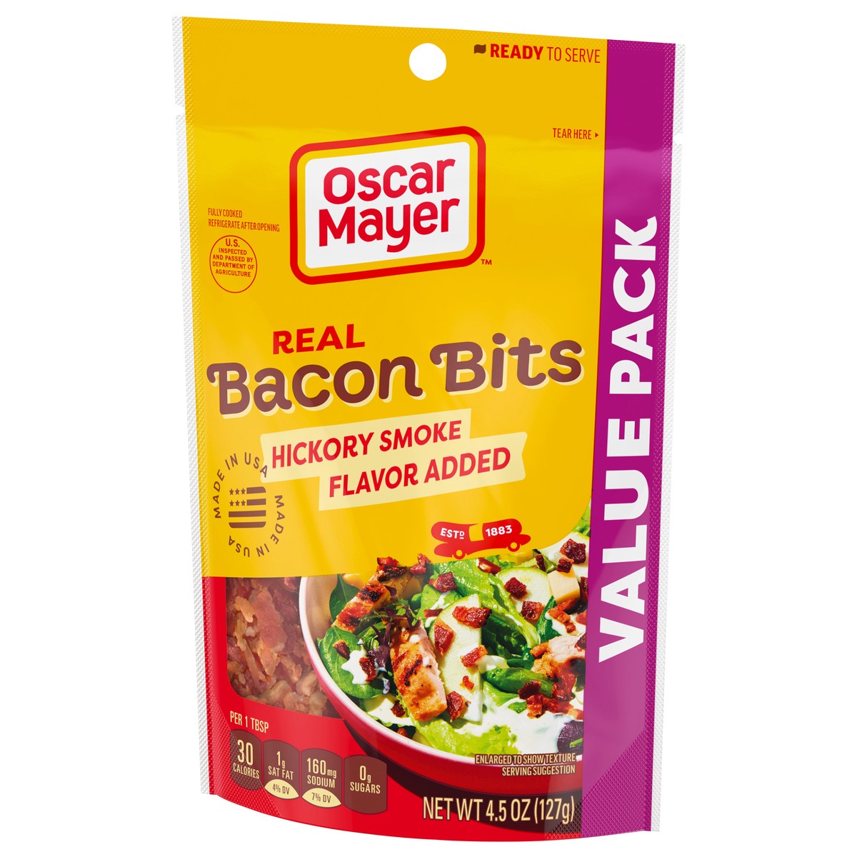 slide 3 of 9, Oscar Mayer Real Bacon Bits Value Pack, 4.5 oz Bag, 1-1.5 cups, 4.5 oz