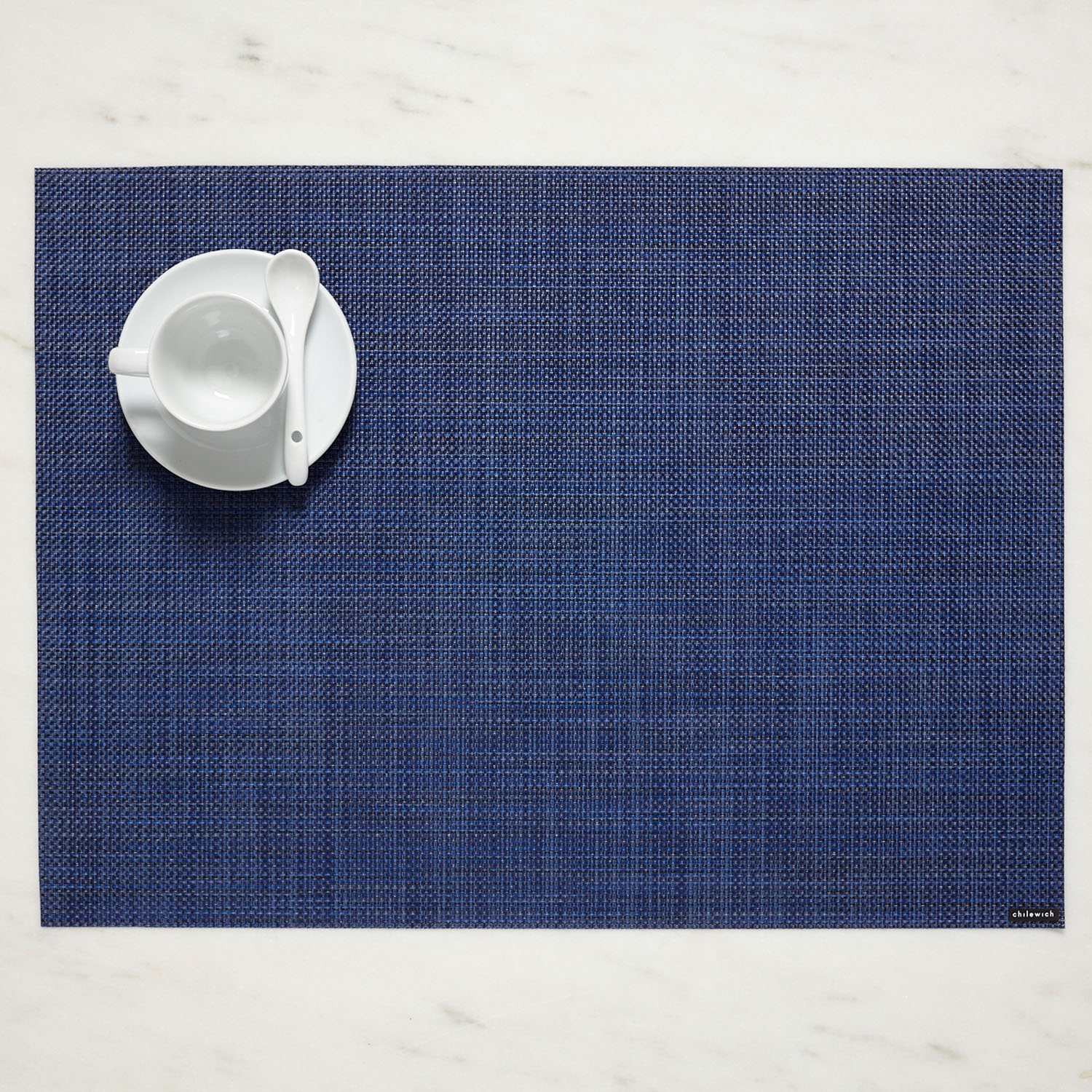 slide 1 of 1, Chilewich Mini Basketweave Placemat, Indigo, 19 in x 14 in