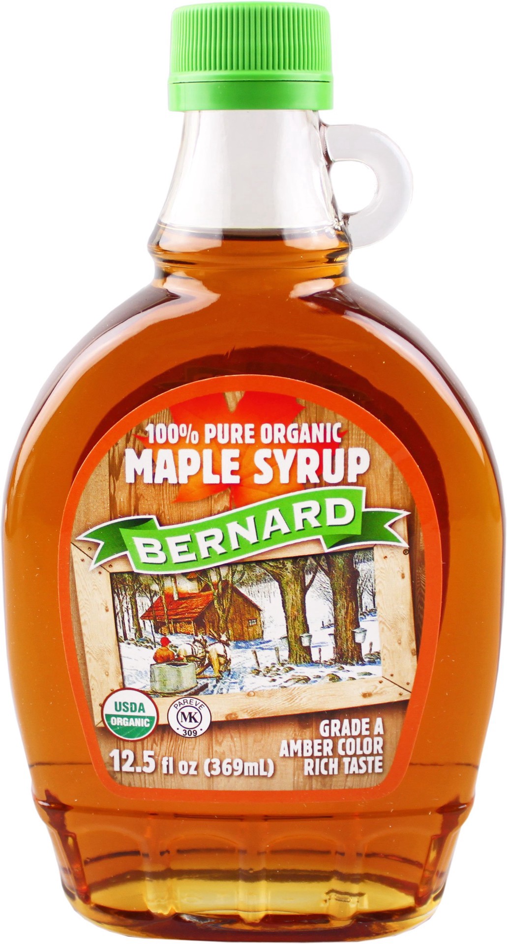 slide 1 of 1, Bernard Grade A Amber Organic Maple Syrup, 12.5 oz