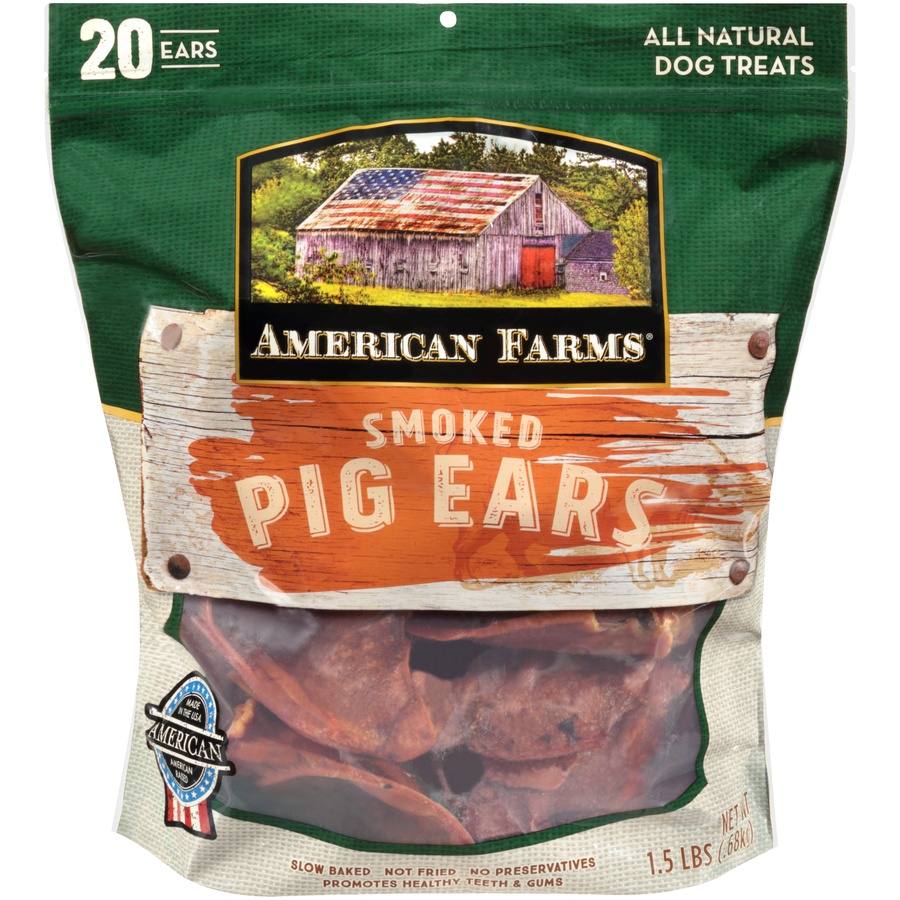 American Farms Smoked Pig Ear Dog Treat 20 ct Shipt