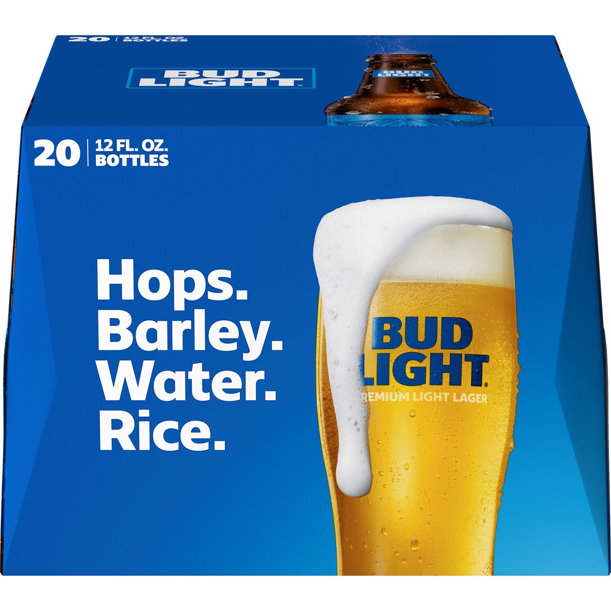 slide 1 of 19, Bud Light Beer  20 pk / 12 fl oz Bottles, 20 ct; 12 fl oz