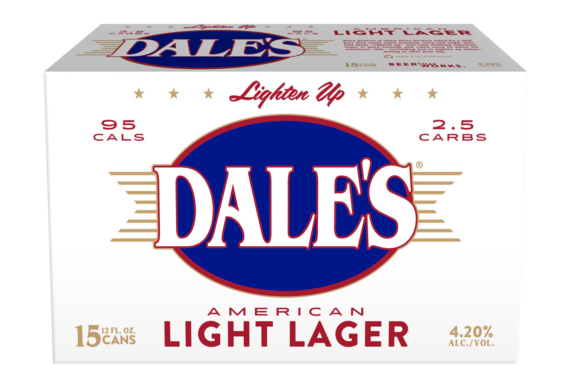 slide 8 of 10, Dale's Oskar Blues Dales Light Lager 1/15/12oz, 15 ct