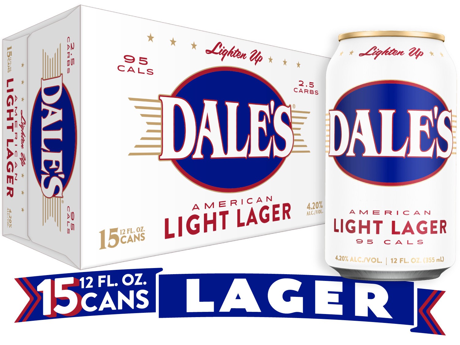 slide 5 of 10, Dale's Oskar Blues Dales Light Lager 1/15/12oz, 15 ct