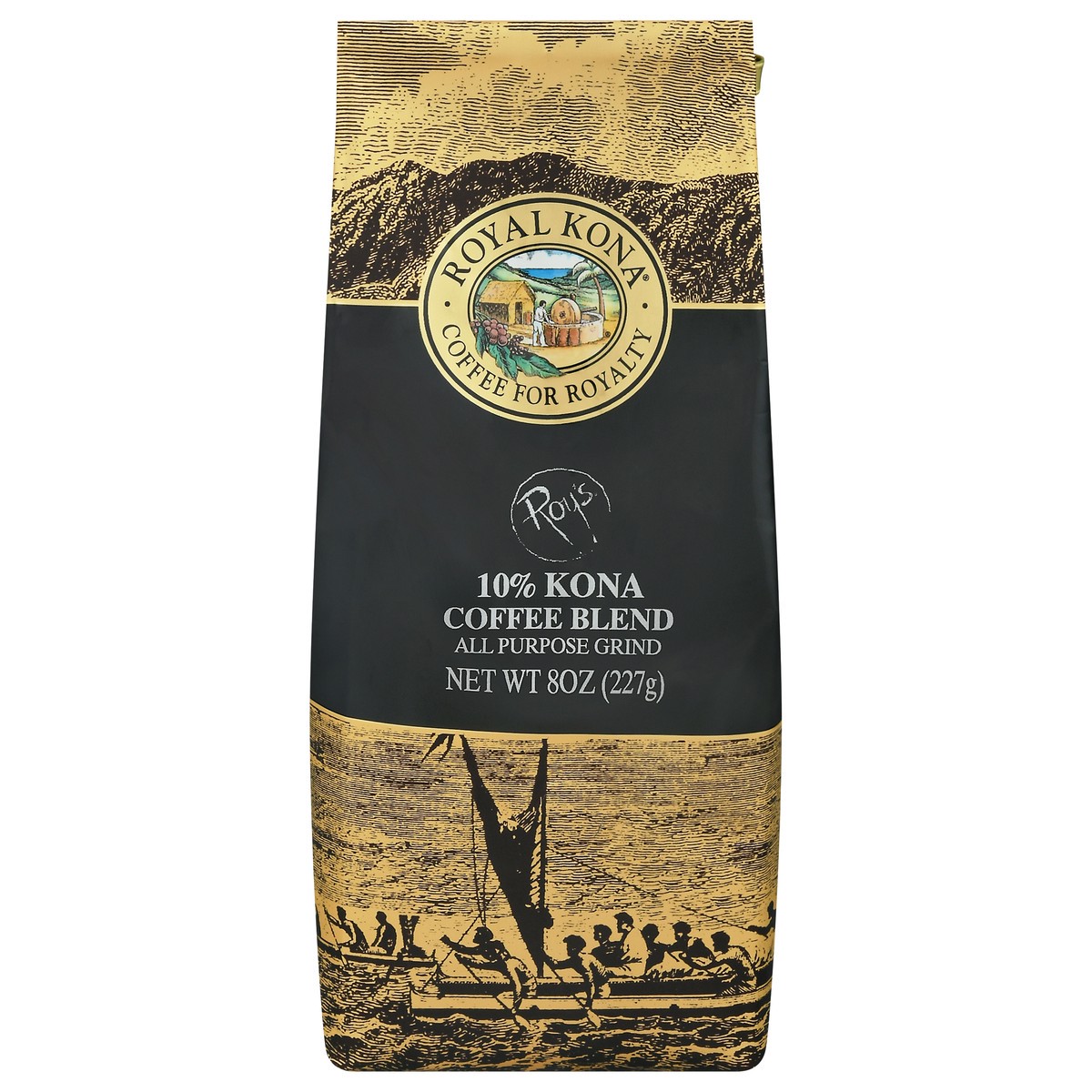 slide 1 of 13, Royal Kona 10% Kona All Purpose Grind Coffee Blend 8 oz, 8 oz