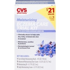 slide 1 of 1, CVS Health Moisturizing Eczema Care Trial Kit With Soothing Borage Seed Oil, 1 ct